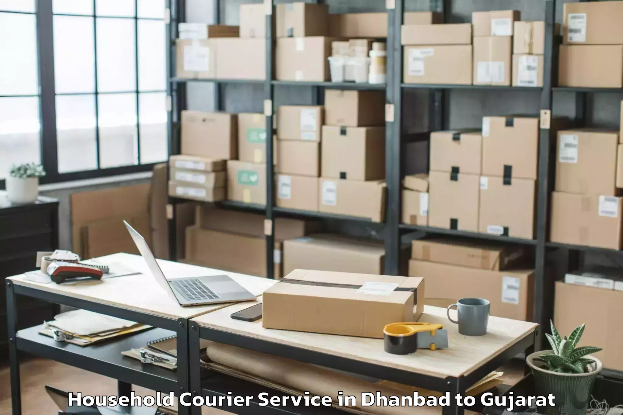 Affordable Dhanbad to Bhabhar Household Courier